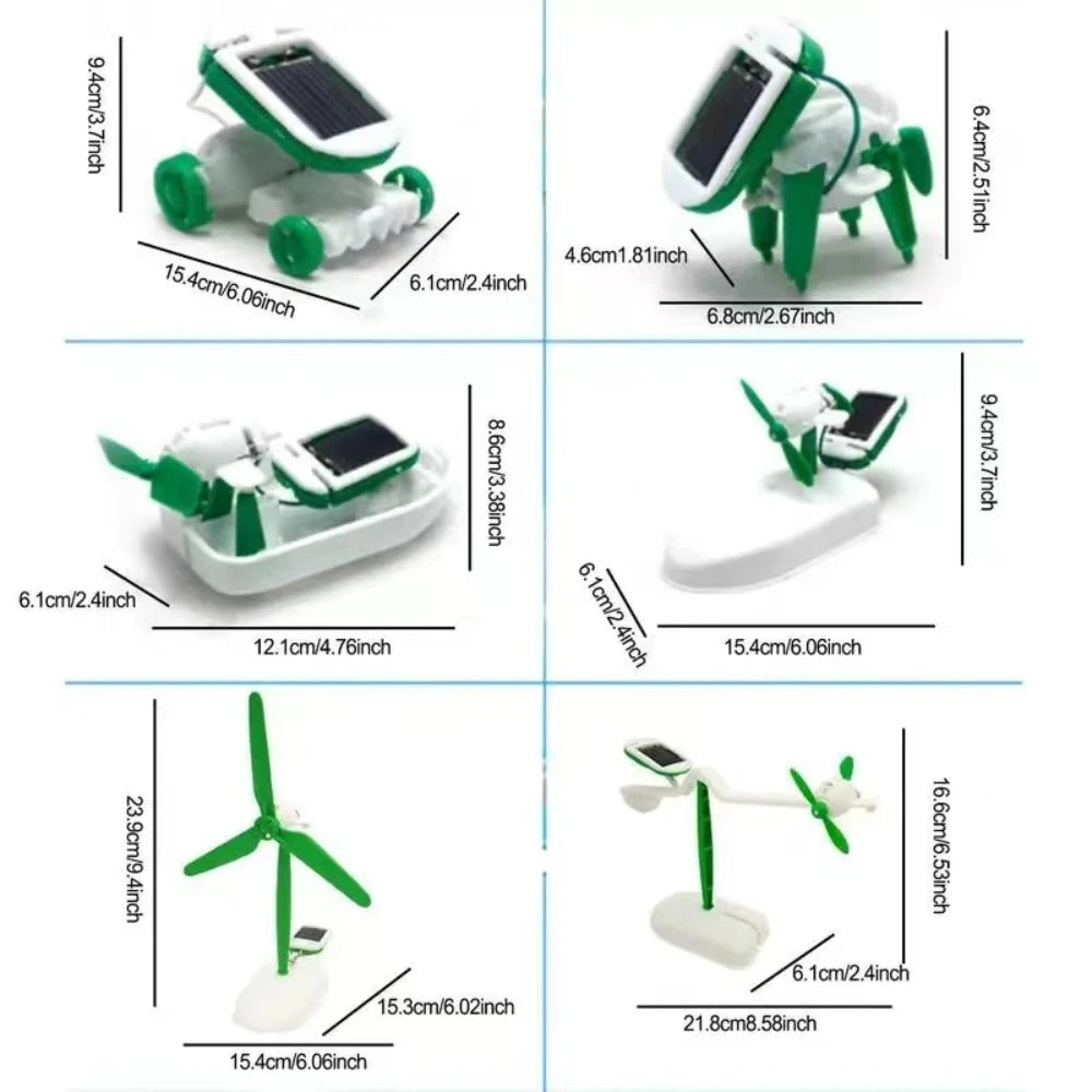 Robot Solar Juguete Educativo Kit 6 en 1